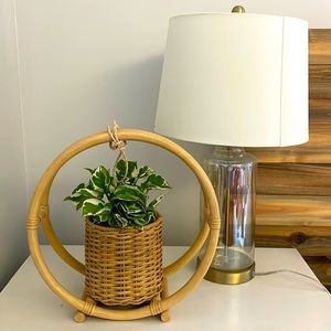 NWT SOLD OUT boho Opalhouse rattan wicker hanging planter